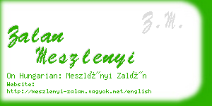 zalan meszlenyi business card